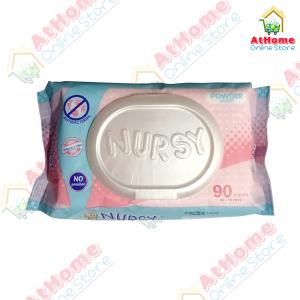 Nursy, Baby Wipes, Powder Scent, 90 wipes