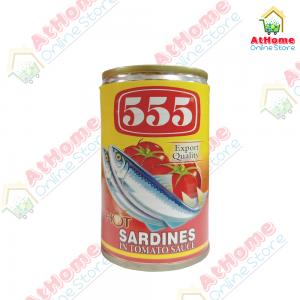 555 Sardines in Tomato Sauce Hot Chili, 155g